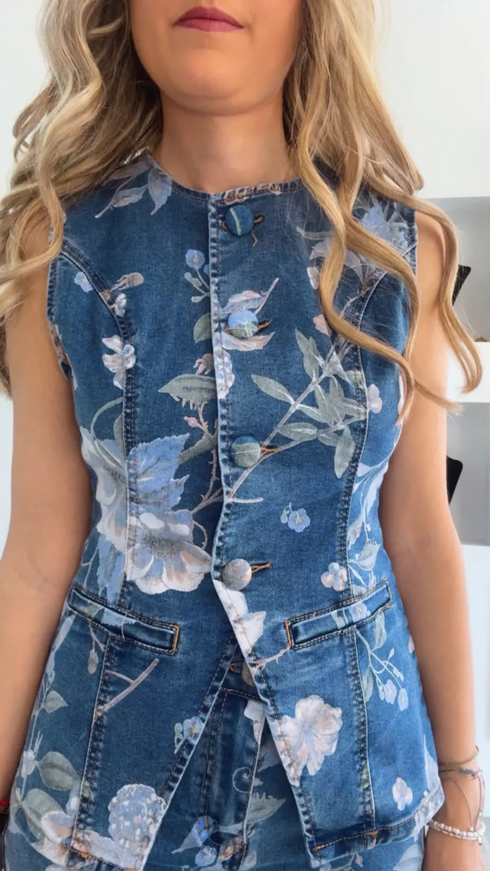 Conjunto de ganga estampado com flores 7