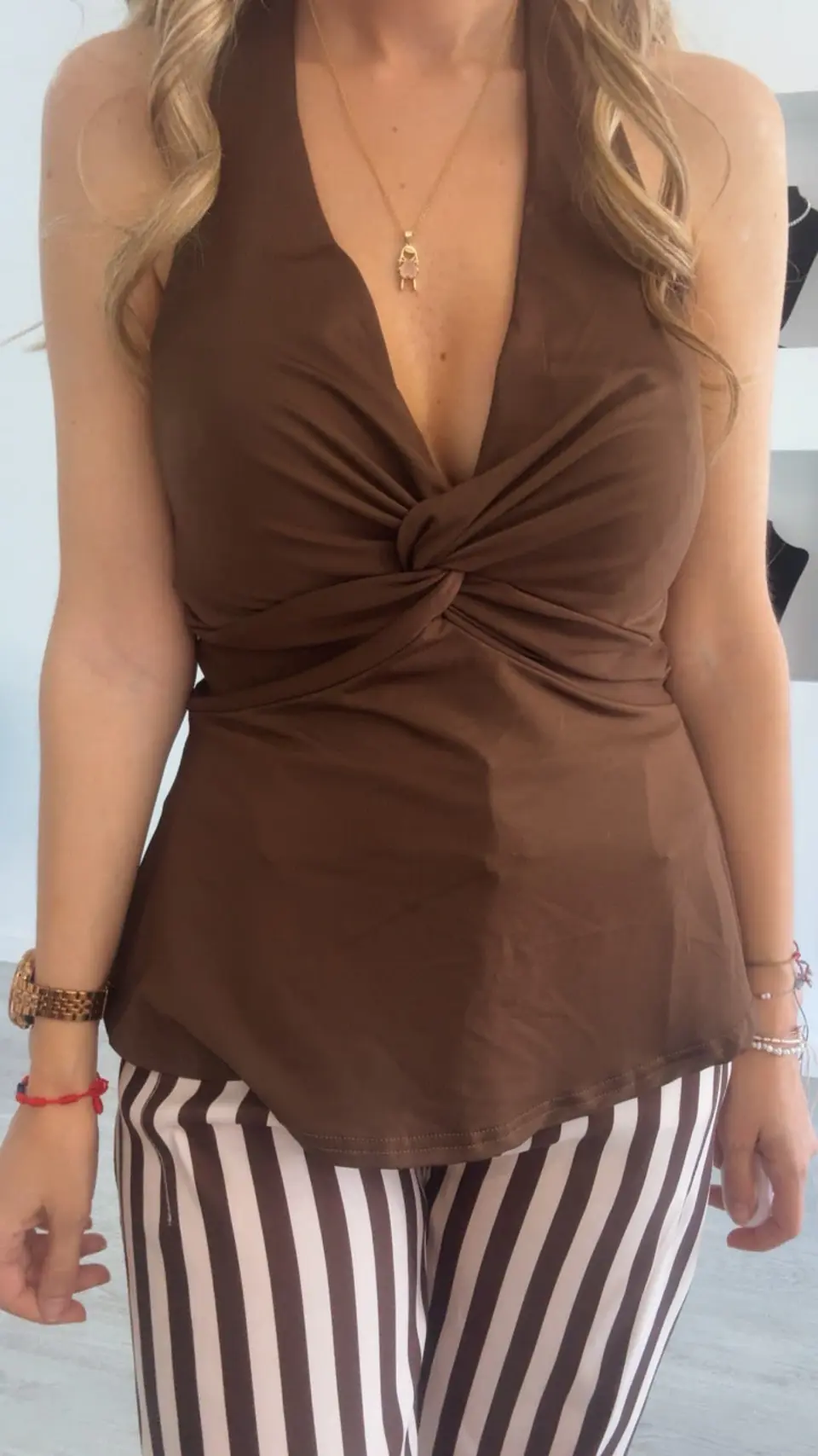 Camisola com decote em nó - TU 6