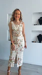 Vestido midi de ganga estampado com detalhe de cinto - Vorschaubild 6