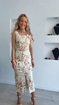 Vestido midi de ganga estampado com detalhe de cinto - Vorschaubild 1