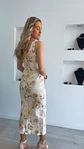 Vestido midi de ganga estampado com detalhe de cinto - Vorschaubild 2