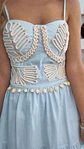 Vestido em linho com racha e conchas na cinta - thumbnail 7