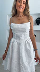 Vestido bordado inglês forrado - TU - vignette 6