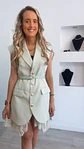 Vestido estilo blazer com renda e cinto - thumbnail 6