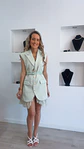 Vestido estilo blazer com renda e cinto - thumbnail 9