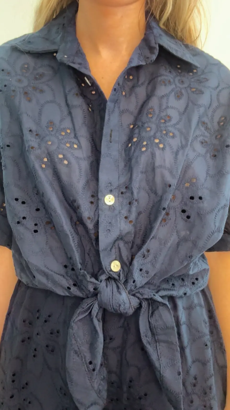 Conjunto de calção e camisa em bordado inglês - TU 10