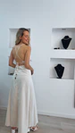 Vestido em linho com detalhe de cruzado nas costas - vignette 8