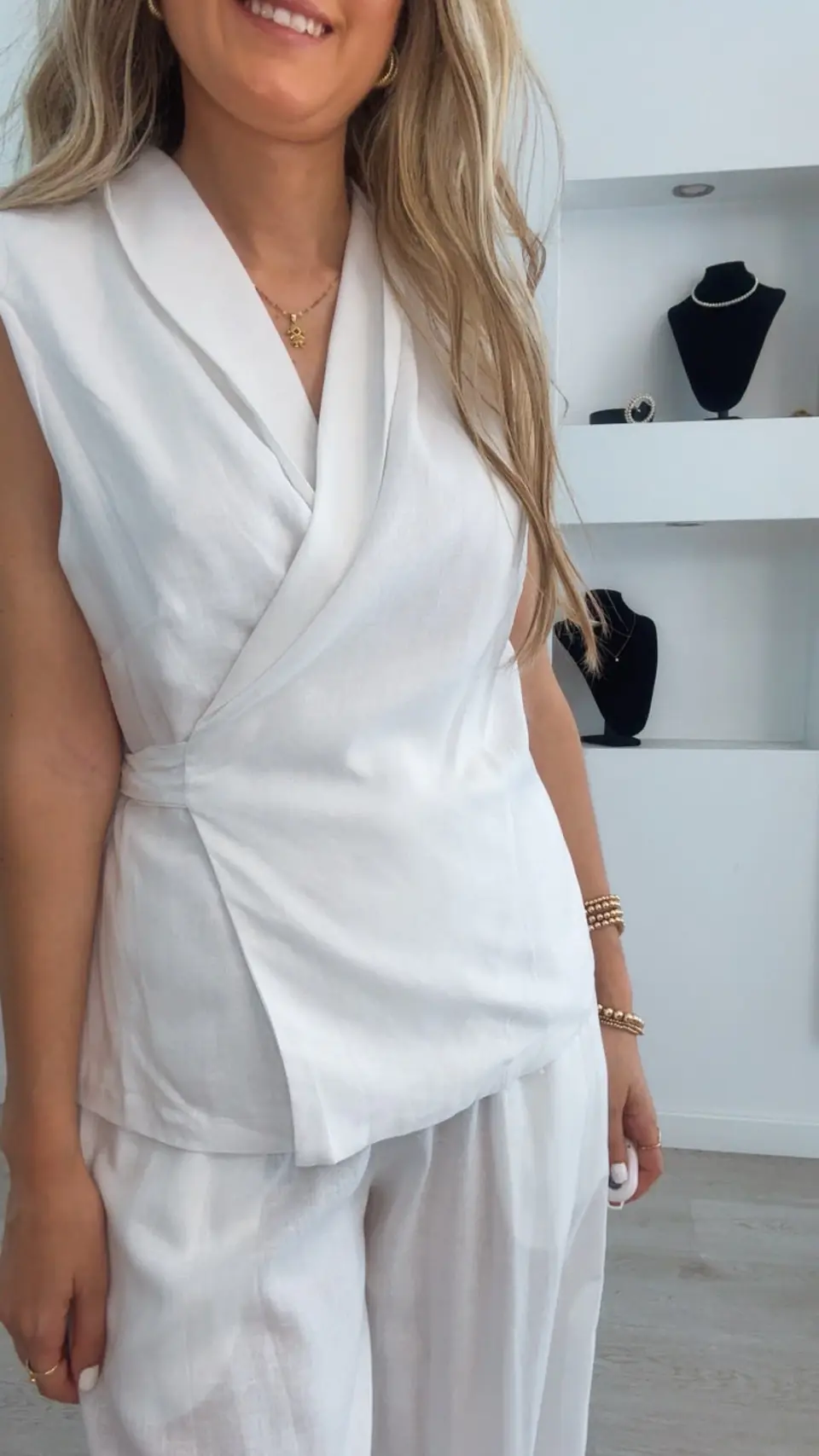 Conjunto em linho: colete e calça - TU 2