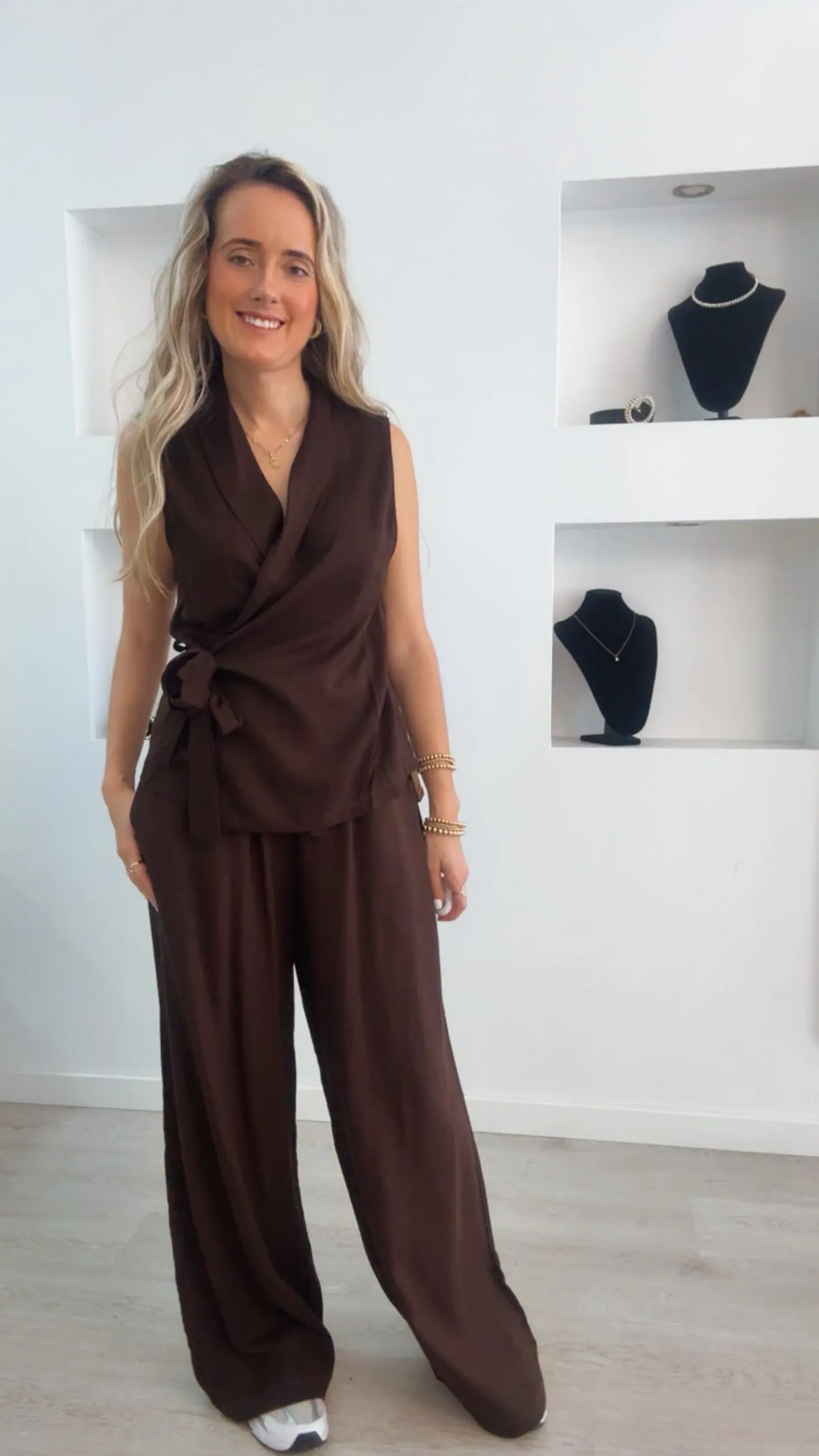 Conjunto em linho: colete e calça - TU 8