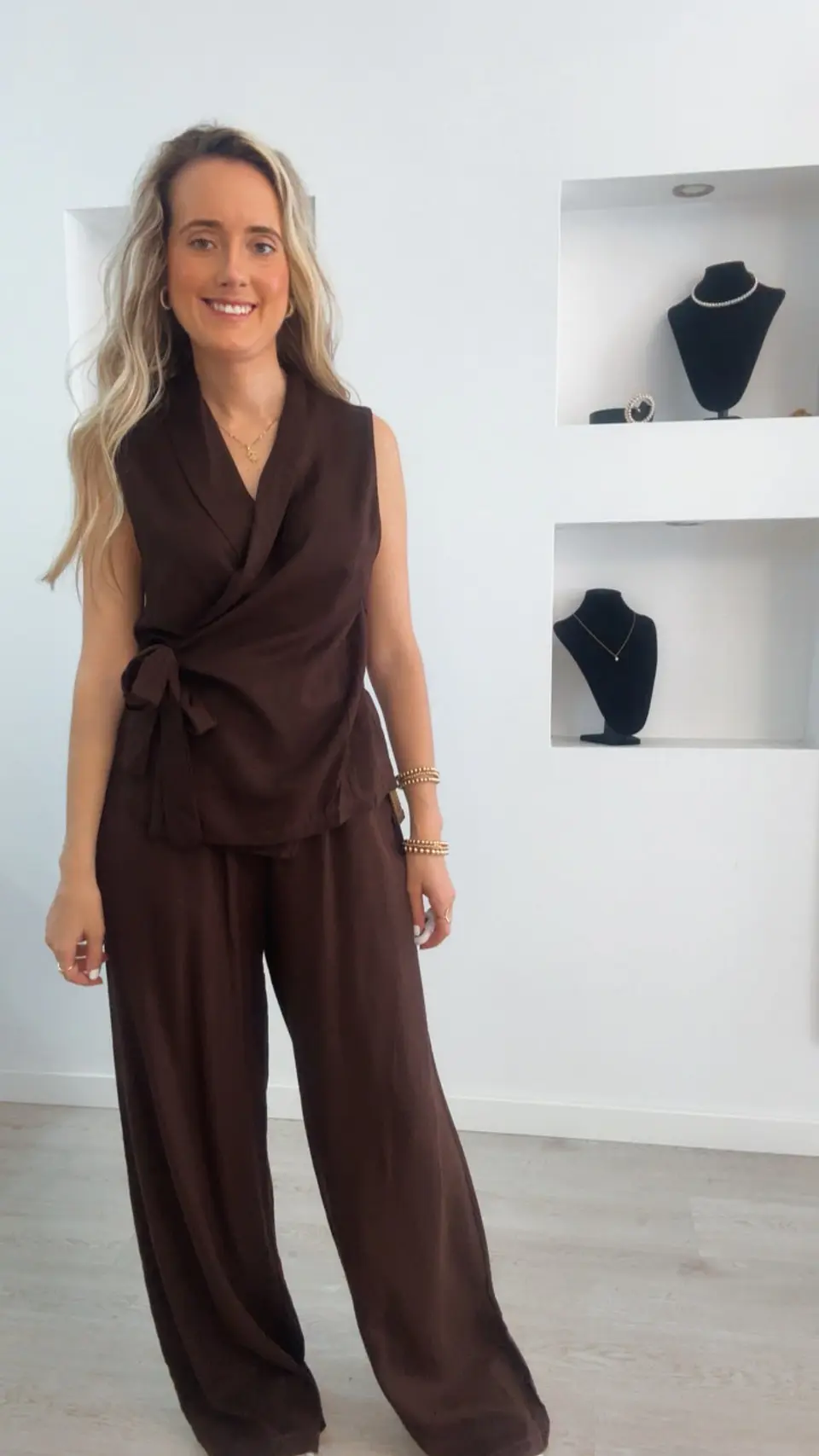 Conjunto em linho: colete e calça - TU 10