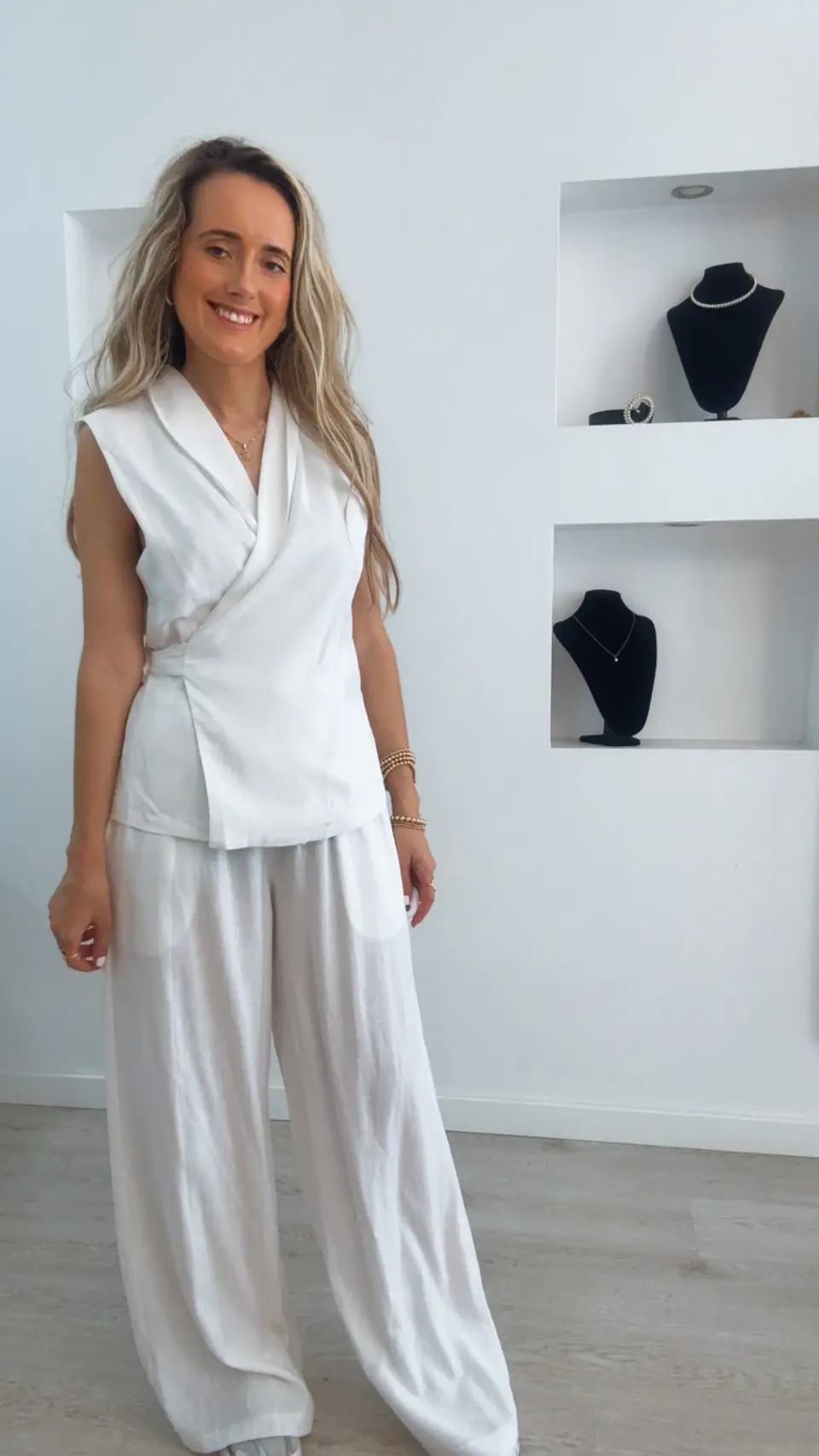 Conjunto em linho: colete e calça - TU 1