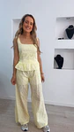 Conjunto top e calça em bordado inglês - TU - Thumbnail 3