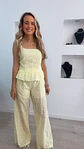 Conjunto top e calça em bordado inglês - TU - Thumbnail 1