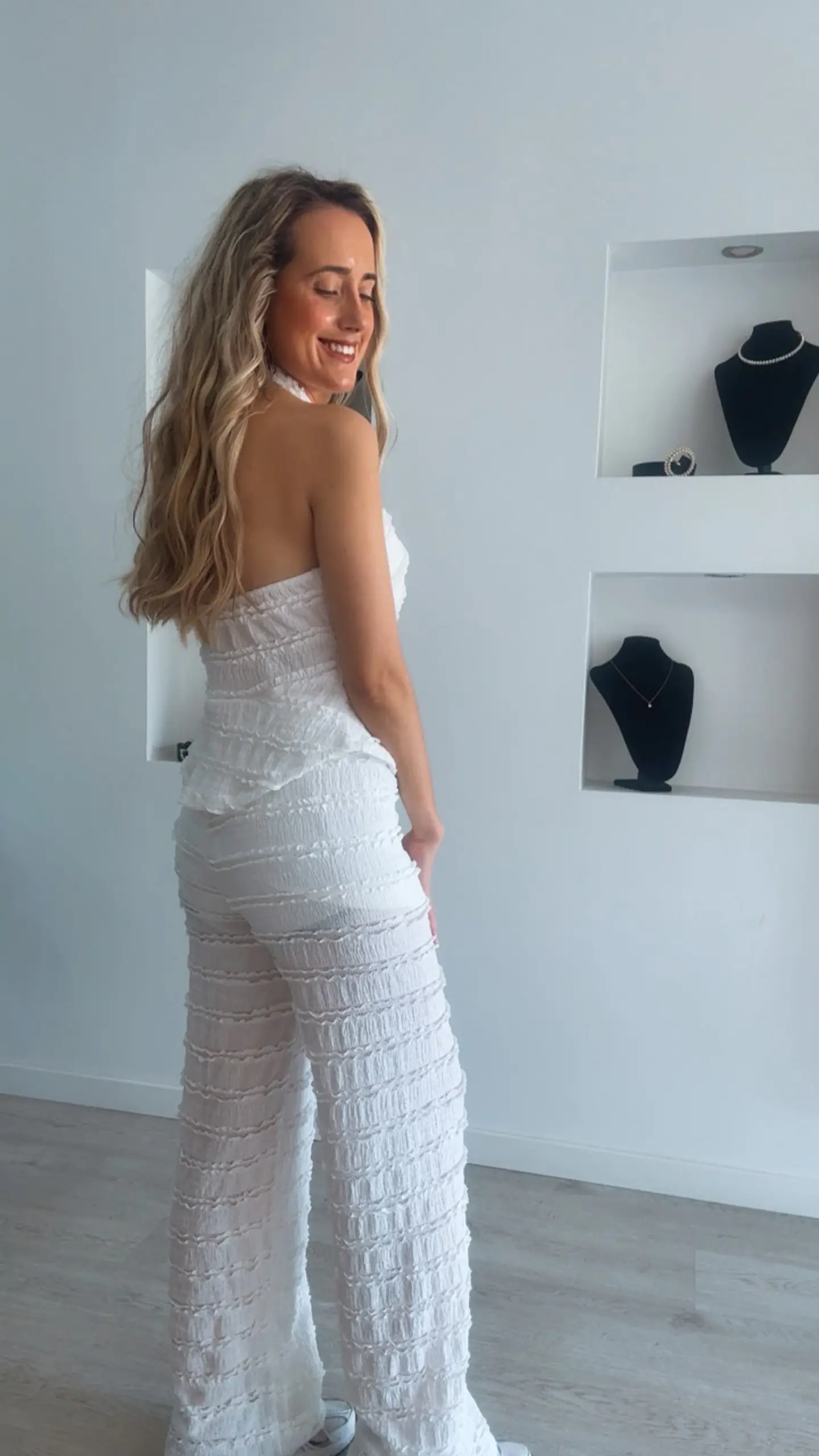 Conjunto calça e top com decote em V - TU 10