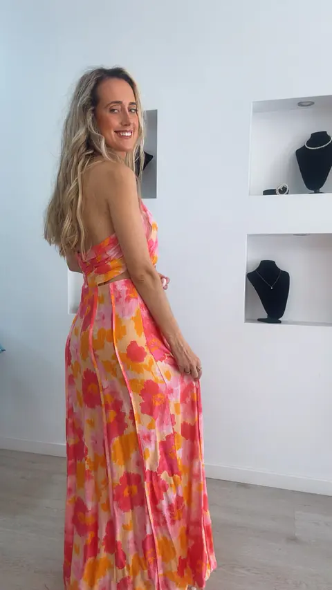 Vestido estampado colorido