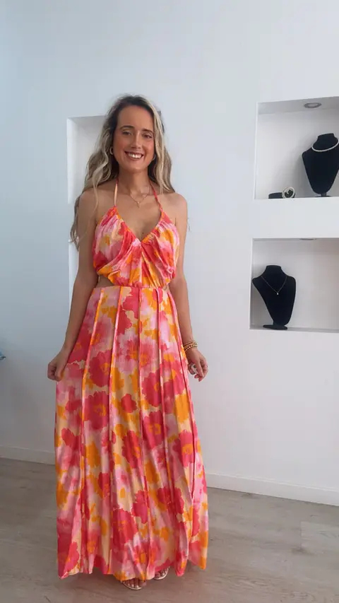 Vestido estampado colorido