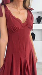 Vestido com detalhes em renda no peito e botões nas costas - Vorschaubild 11