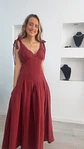 Vestido com detalhes em renda no peito e botões nas costas - Vorschaubild 8