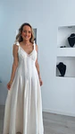 Vestido com detalhes em renda no peito e botões nas costas - Vorschaubild 4