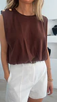 Camisola com elástico na cinta e detalhe de botões dourados no ombro - thumbnail 3