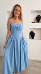 Vestido comprido com copa no peito e laço nas costas - TU - Thumbnail 3