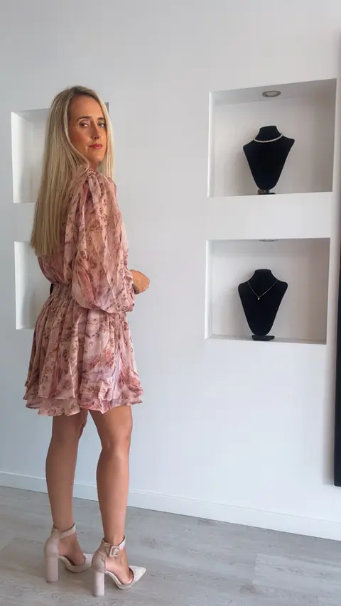 Vestido curto estampado