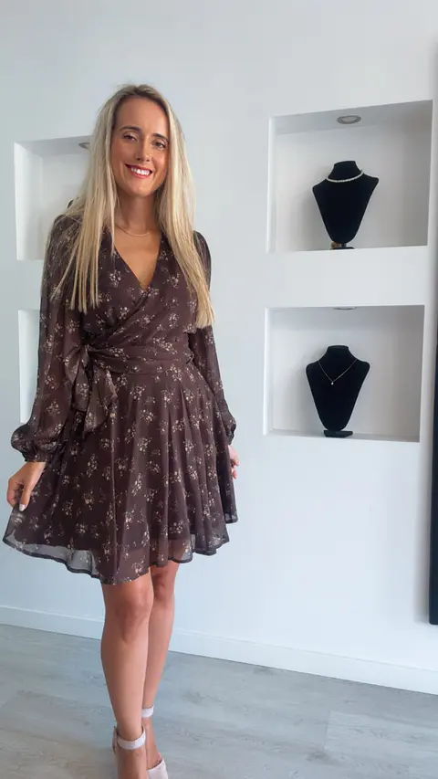 Vestido Floral com Cinto