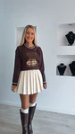 Camisola de Malha com Detalhe de Urso e Camisa aos Quadrados - TU - thumbnail 5