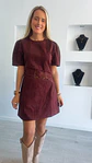 Vestido em Pele de Pêssego com Detalhe de Renda na Cintura - Vorschaubild 1