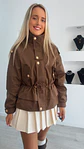 Parka com Folhos e Cinta Ajustável - Vorschaubild 4