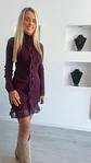 Vestido em Malha com Detalhe de Botões e Renda - TU - Vorschaubild 3