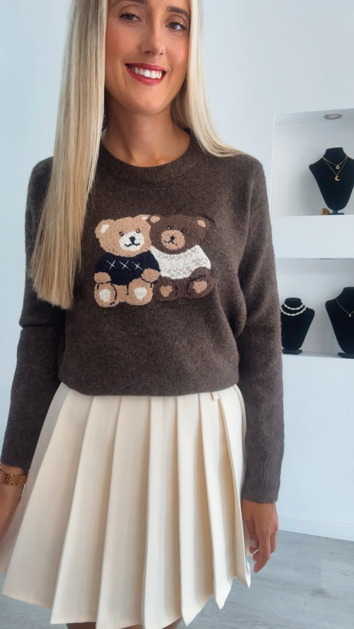 Camisola em Malha com Dois Ursos - TU 7
