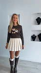 Camisola em Malha com Dois Ursos - TU - Thumbnail 5