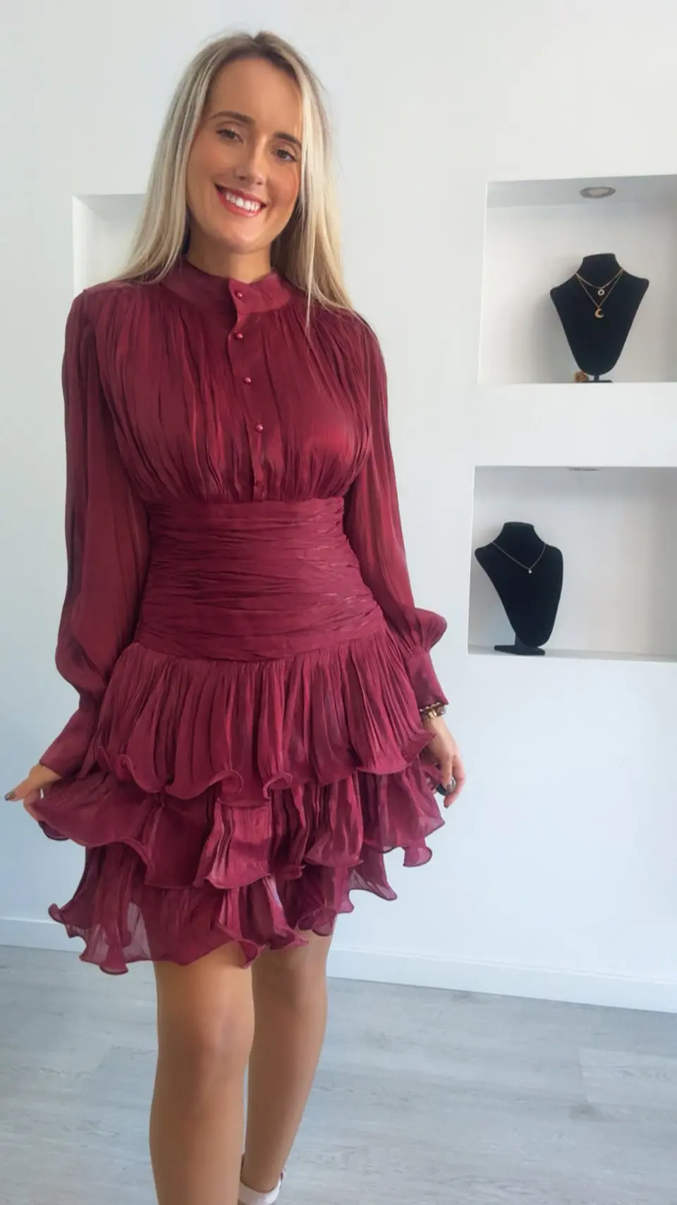 Vestido de Folhos com Cinta Elástica 3