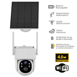 Cámara Seguridad Exterior Solar 4MP