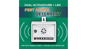 ULTRA-DUET PLUS FLASH LED Repelente Murciélagos Palomas-Roedores-Gatos hecho en Taiwán