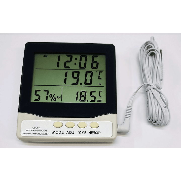 Termo-higrómetro ambiental digital Interior Exterior T3C 1