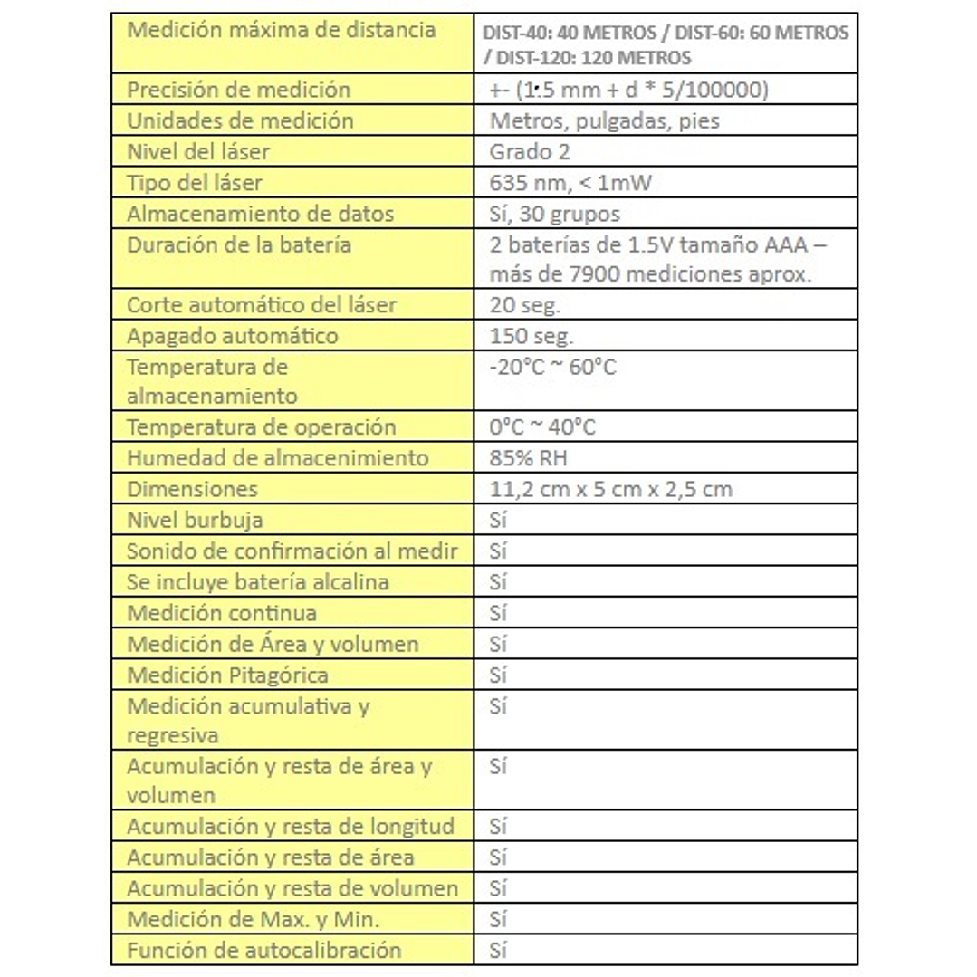 Medidor distancia 40 metros digital con láser 3