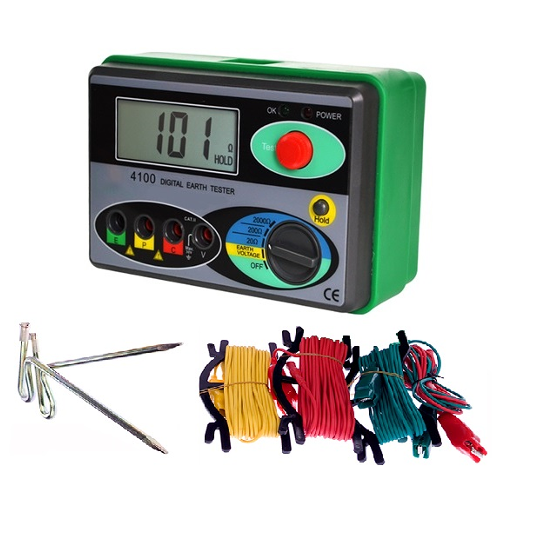 Medidor de Resistencia a Tierra digital  1