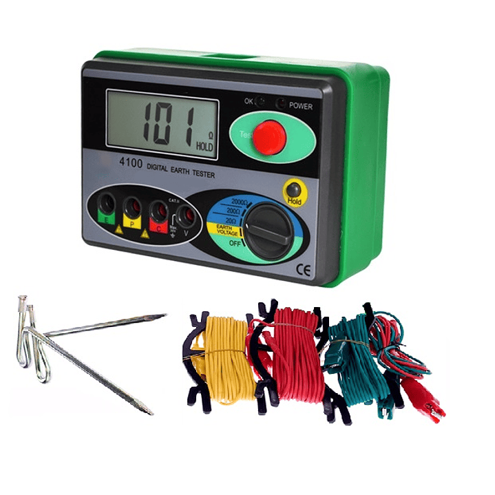 Medidor de Resistencia a Tierra digital  1