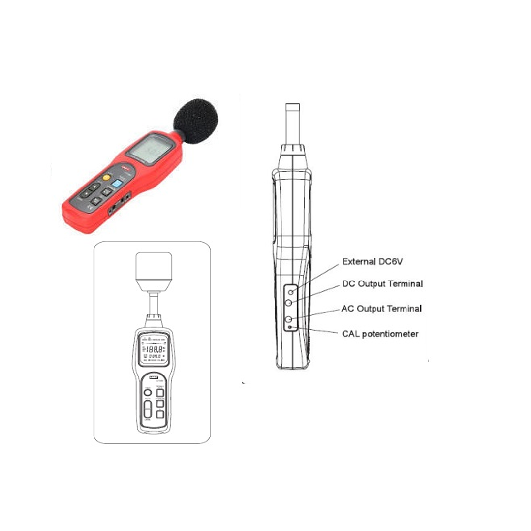 Medidor de Sonido con Registro / Recuperación de datos UT-352 3