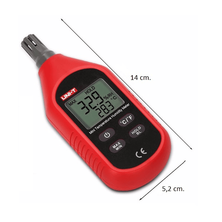 Medidor de Humedad  y T° ambiental digital portátil 333 2