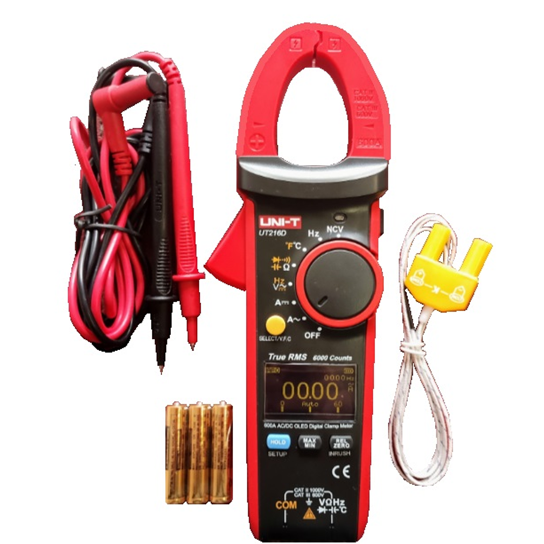 Medidor de Pinza Multímetro digital True RMS 600A 1