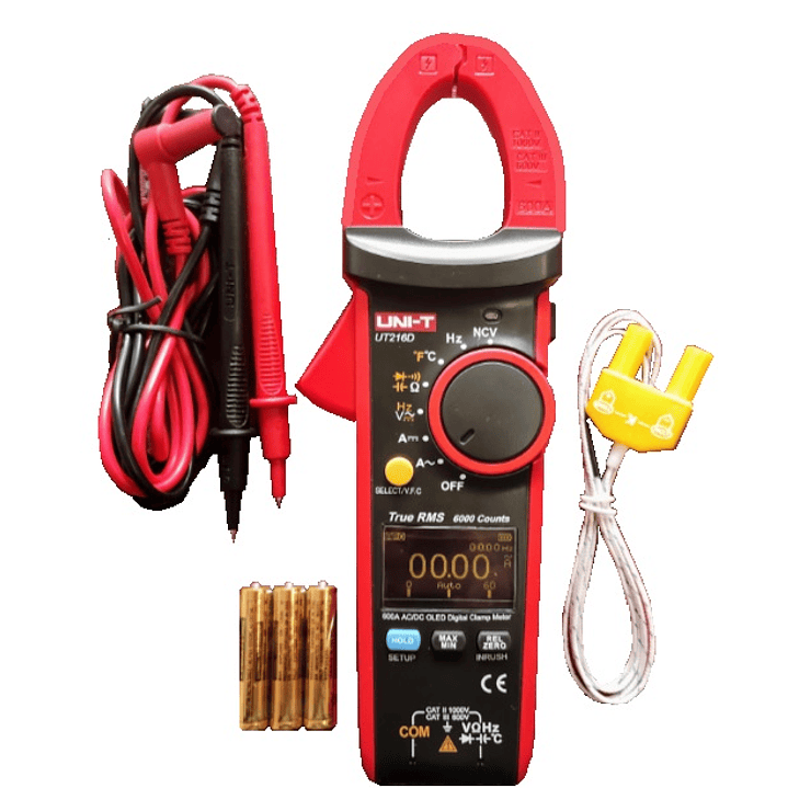 Medidor de Pinza Multímetro digital True RMS 600A 1