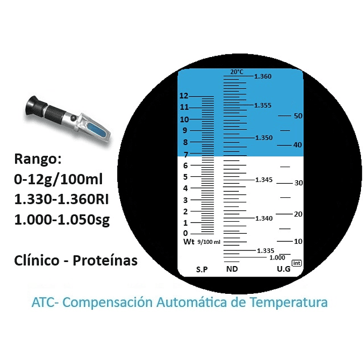 Refractómetro Clínico - Proteínas  C-200 ATC 1