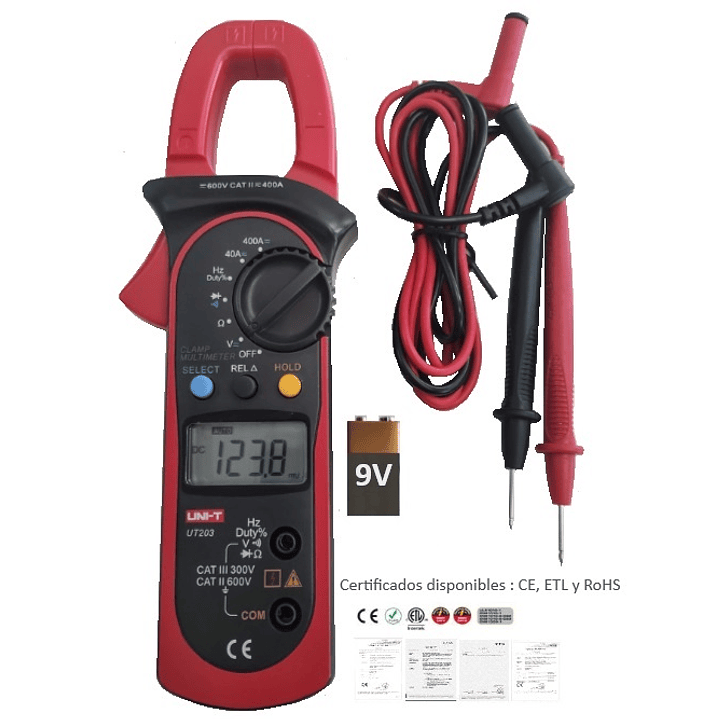 Multímetro de Pinza 203 1