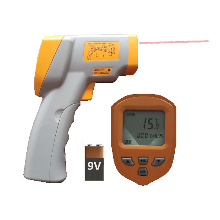 Termómetro digital Infrarrojo 850°C con láser de proximidad 1