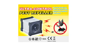 Multi-Repelente ultrasónico Control Total Roedores-Palomas-Murciélagos 740 m2 ULTRA-CONTROL