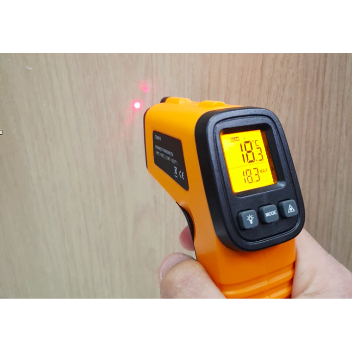 Termómetro infrarrojo c/láser preciso: control emisividad -50° a 550°C TIF550 - 2 PILAS INCLUIDAS AAA 2