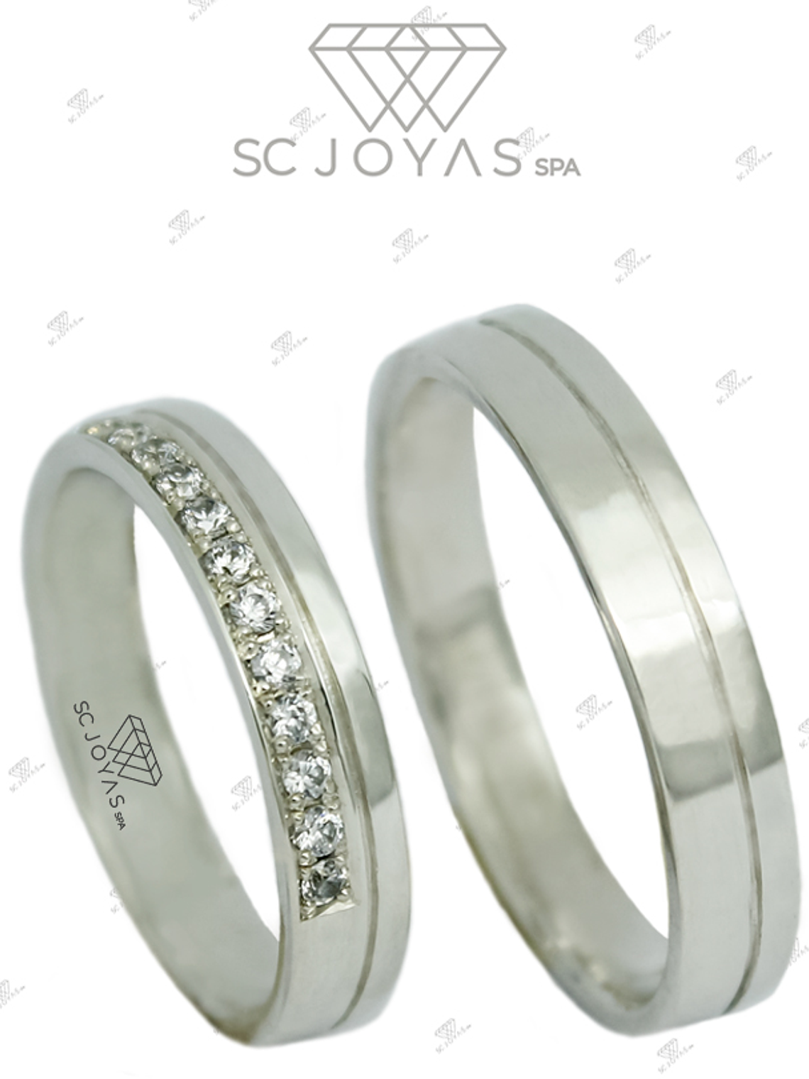 Argollas de Matrimonio Plata ley 950 1